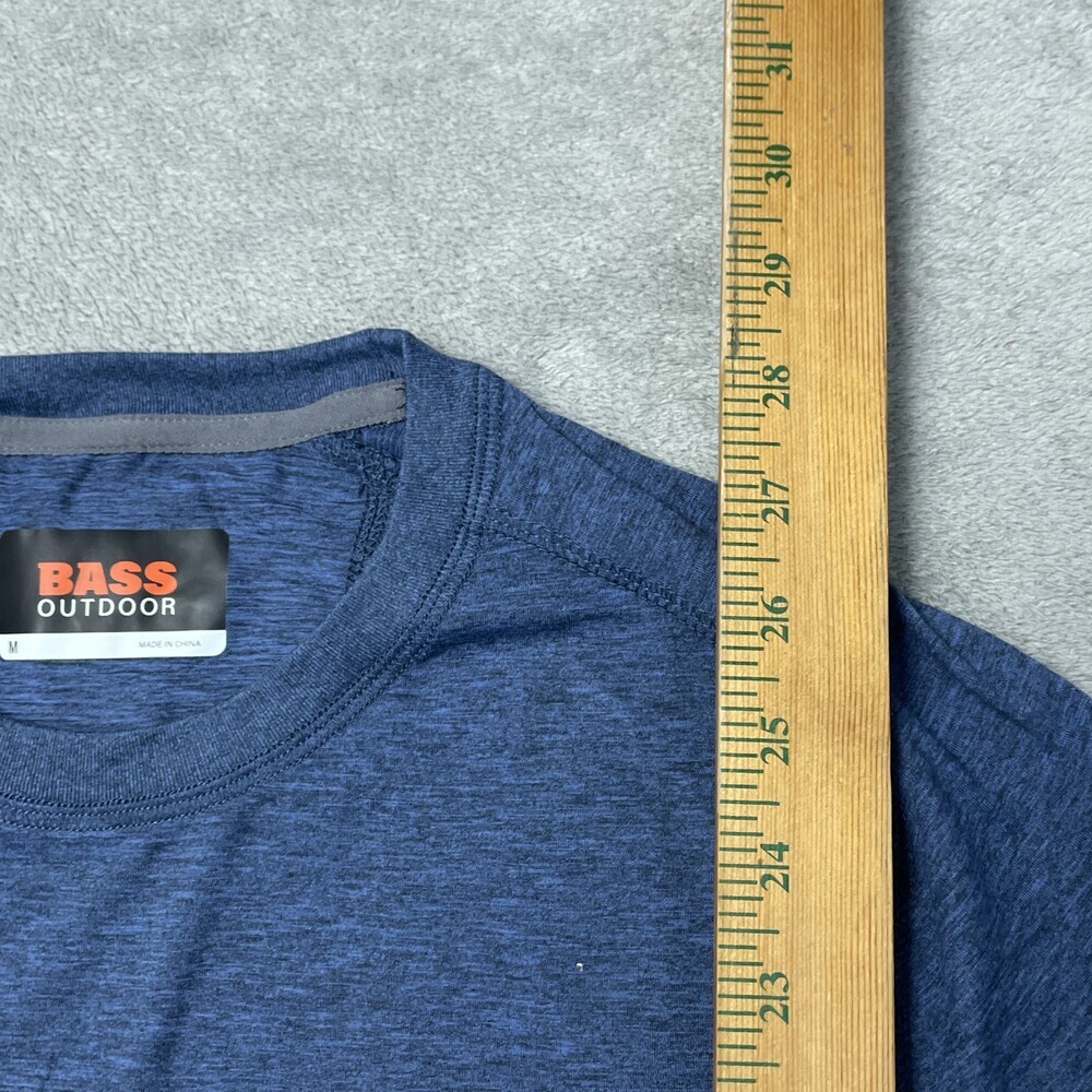 Bass Outdoor Men's M Microtech Perf SS Tee Blue H0857 - Picture 3 of 9